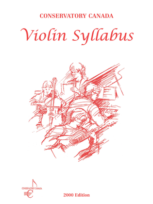 Book cover for Violin Syllabus Conservatory Canada