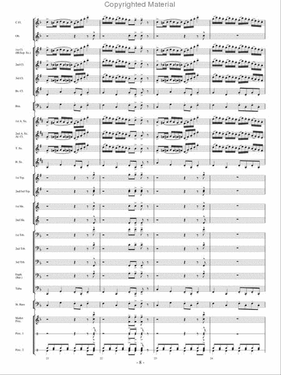The Woodwind Polka Concert Band scores gallery preview page 7
