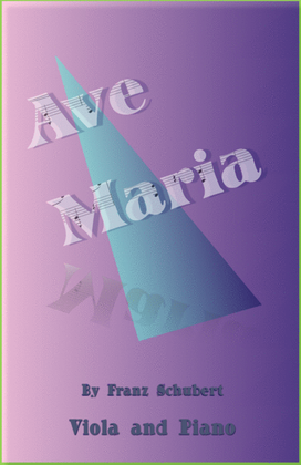 Book cover for Ave Maria by Franz Schubert, for Viola and Piano