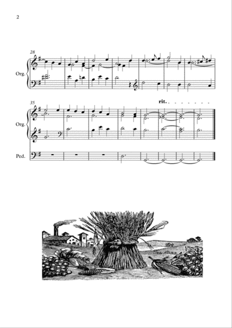 Hoest i kirken (Harvest in the church) Organ Solo scores gallery preview page 6