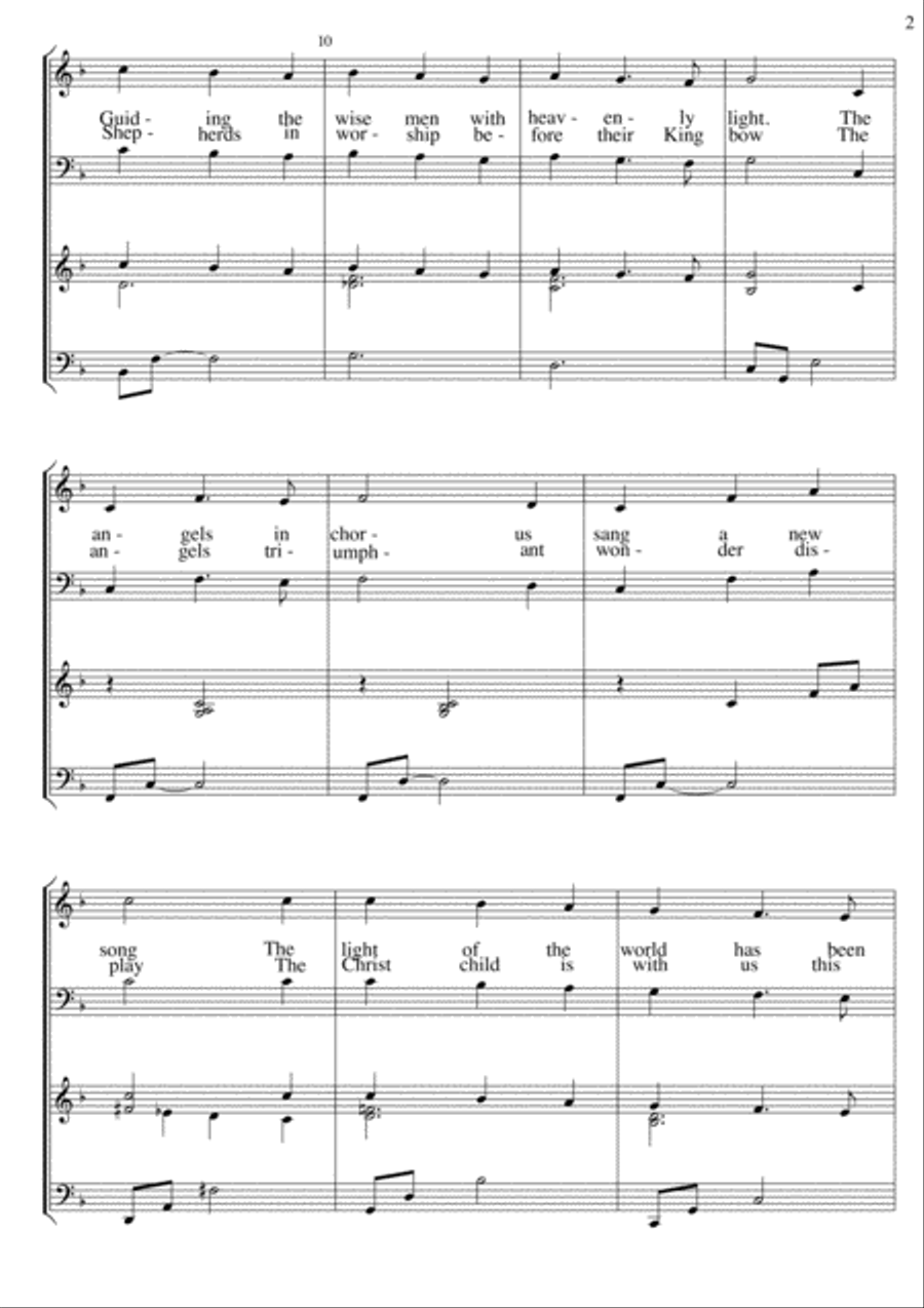 Lullaby of Love - A Christmas Song (for SATB choir) 4-Part scores gallery preview page 2