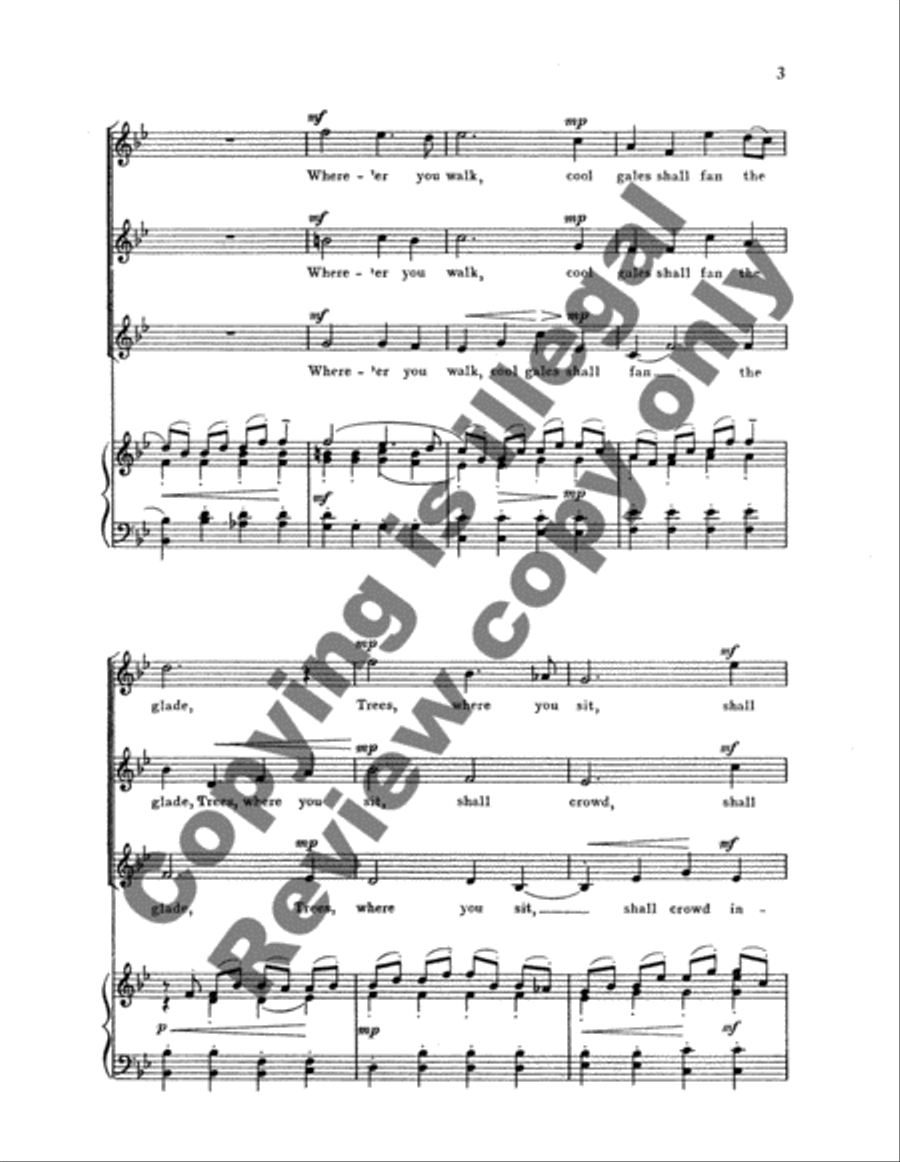 Semele: Where'er You Walk SSA scores gallery preview page 4