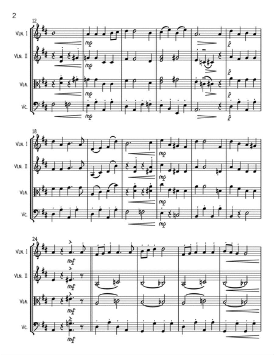 Santa Claus Is Comin' To Town String Trio scores gallery preview page 2