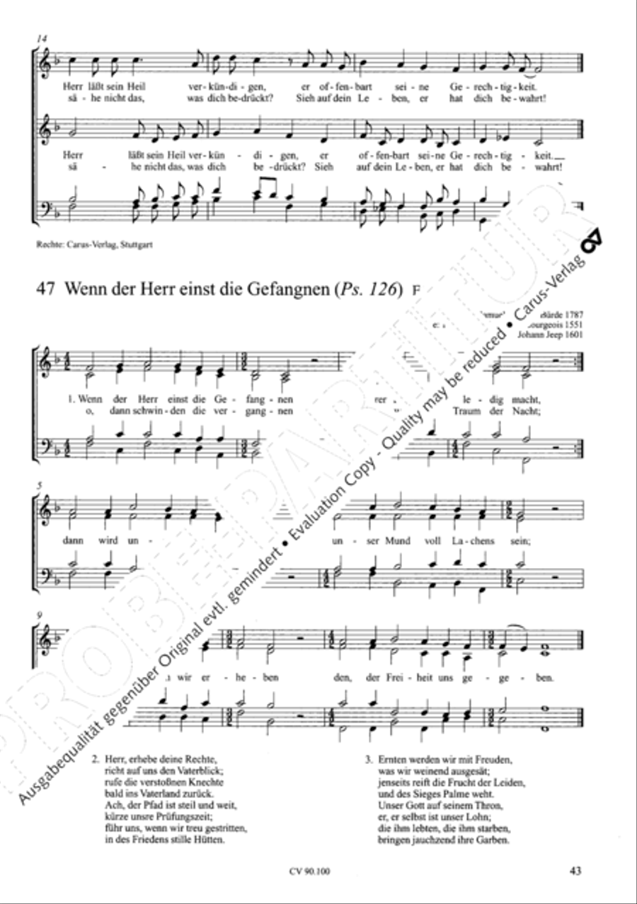 Chorsatze zum Evangelischen Gesangbuch Choir scores gallery preview page 48