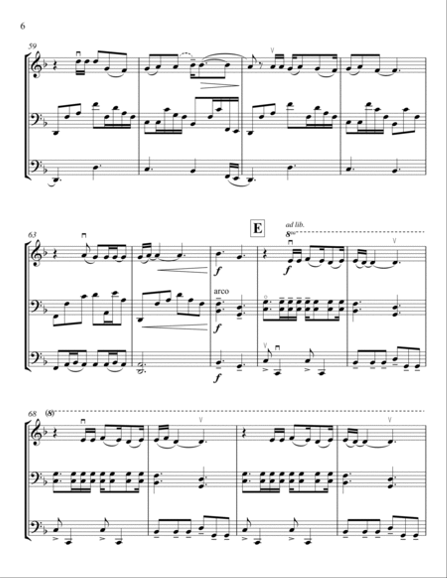 Nothing Else Matters String Trio scores gallery preview page 6