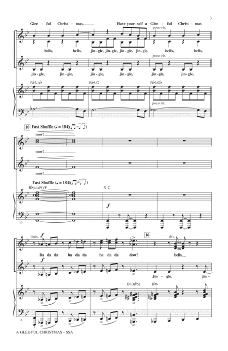 A Glee-ful Christmas (Choral Medley)(arr. Mark Brymer) SSA scores gallery preview page 2