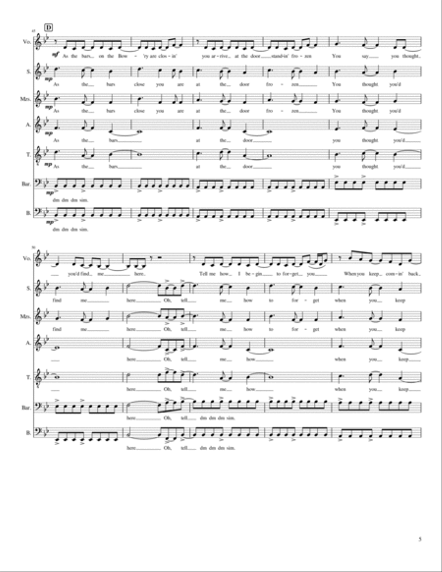 Caught In The Storm A Cappella scores gallery preview page 5