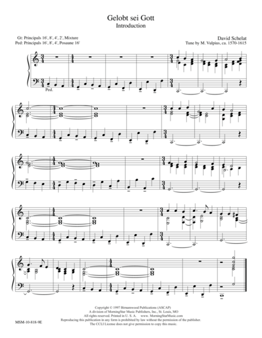 Gelobt sei Gott Organ scores gallery preview page 1