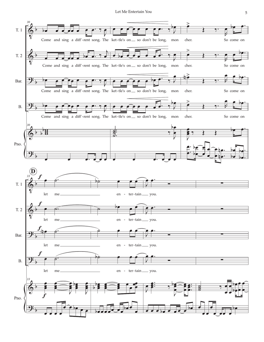 Let Me Entertain You Let Me Entertain You TTBB scores gallery preview page 5