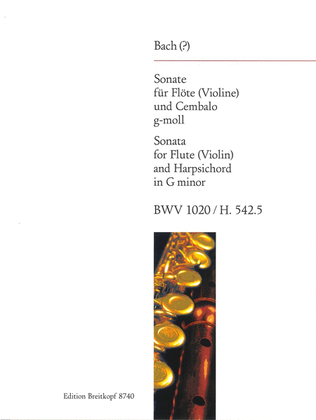 Book cover for Sonata in G minor BWV 1020