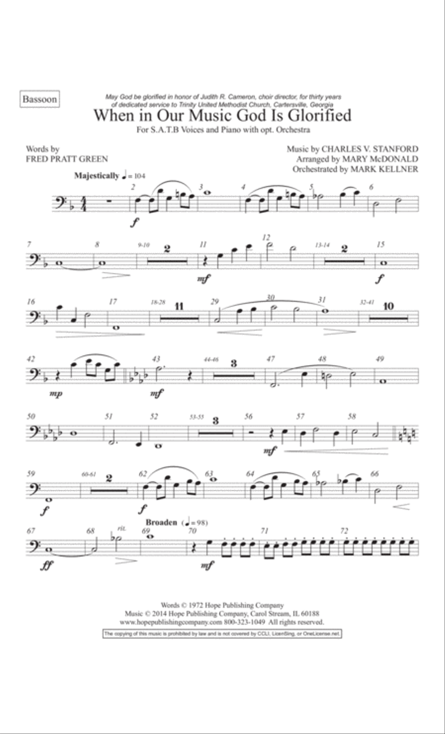 When in Our Music God Is Glorified 4-Part scores gallery preview page 30