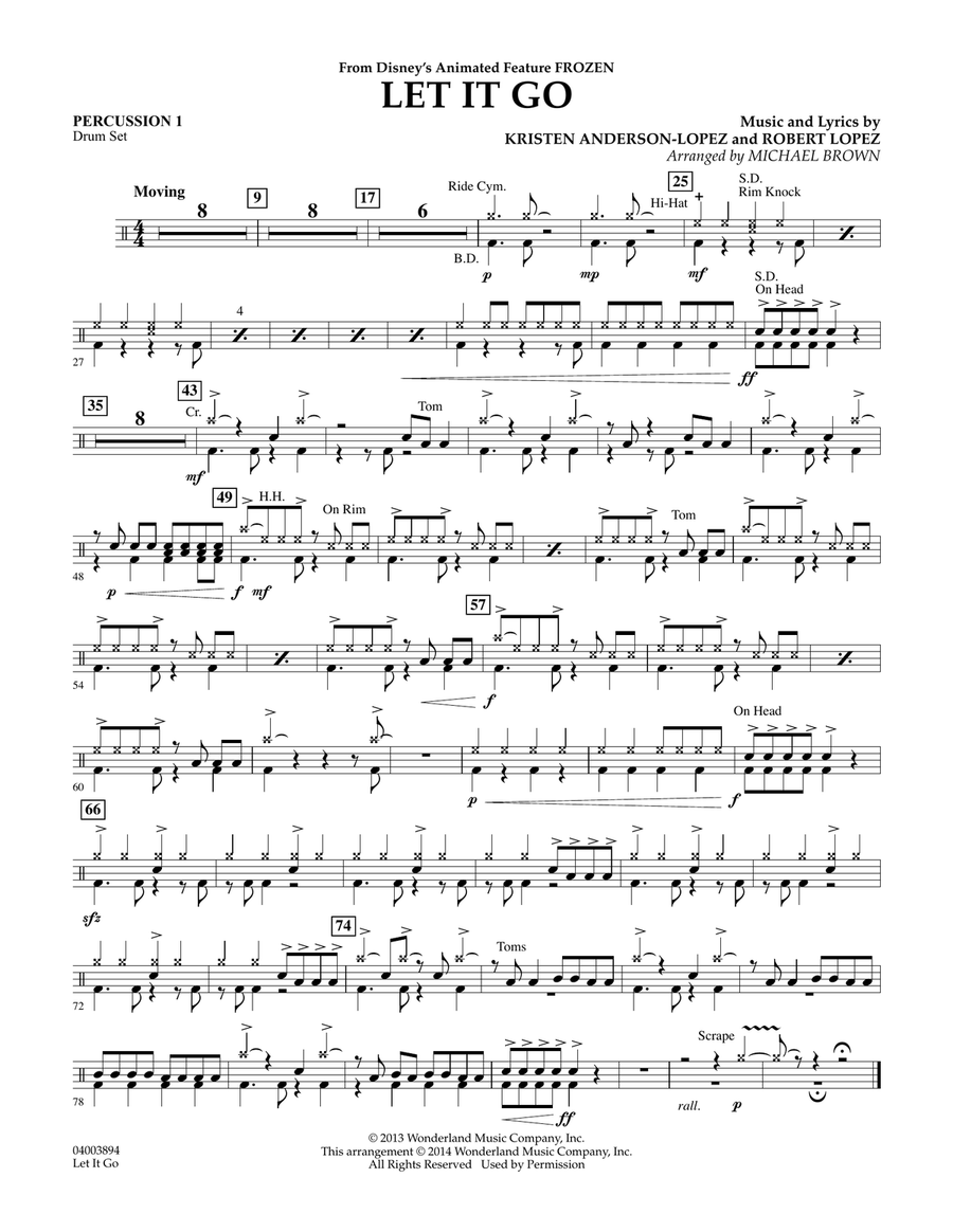 Let It Go - Percussion 1