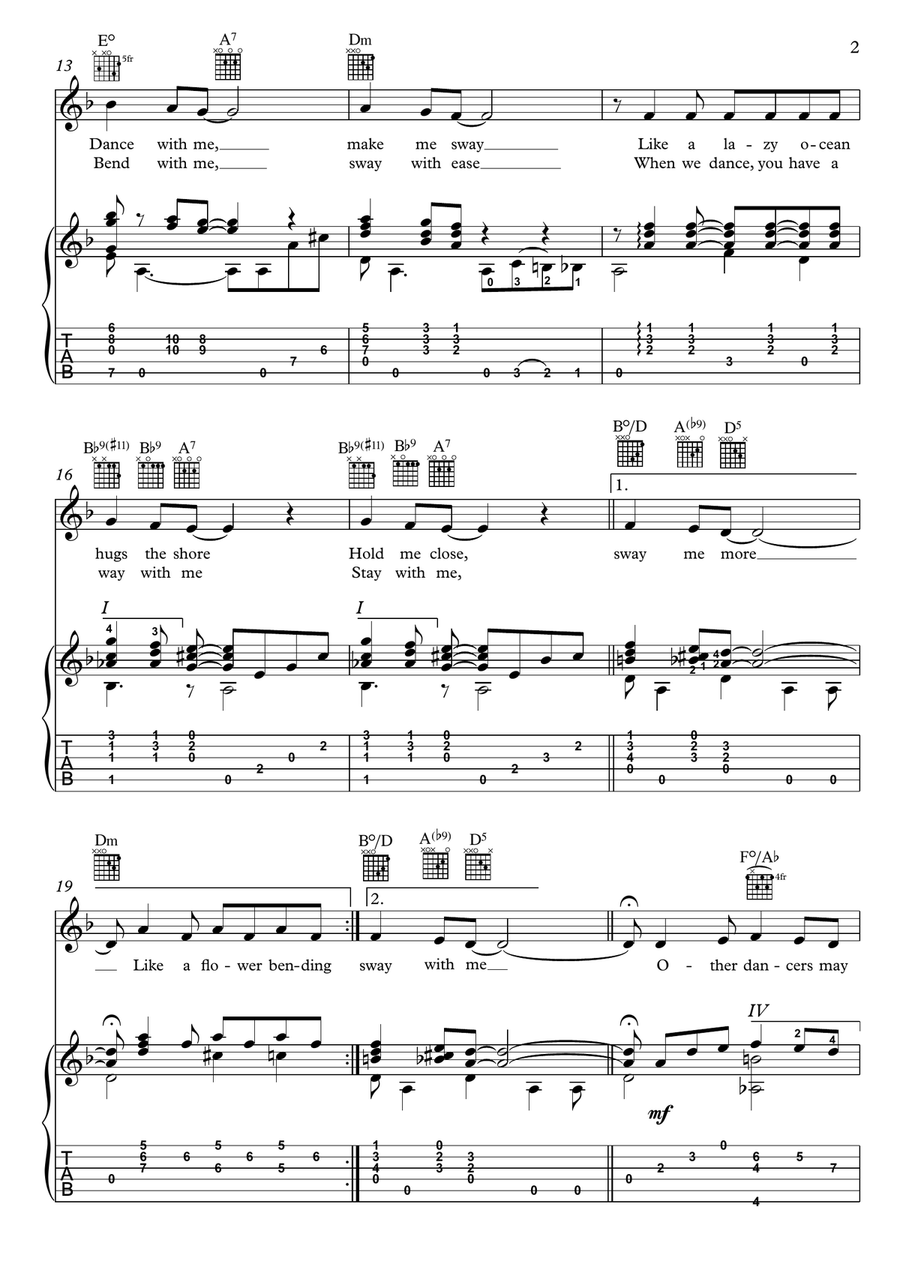 Sway (quien Sera) Sway (quien Sera) Acoustic Guitar scores gallery preview page 2