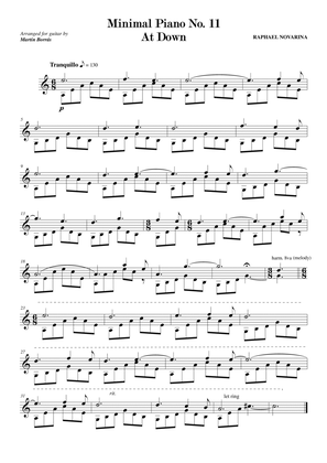 Minimal Piano No. 11, At Down (Arranged for Guitar)