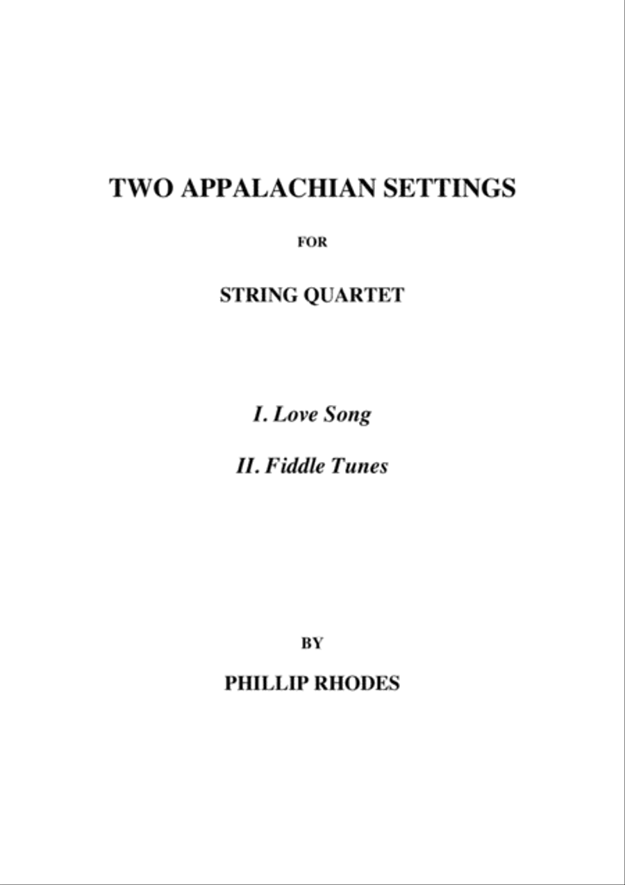 [Rhodes] Two Appalachian Settings String Quartet scores gallery preview page 3