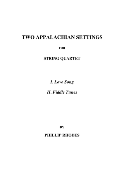 [Rhodes] Two Appalachian Settings