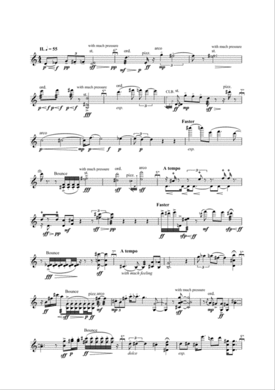 Three Pieces for Violin Solo Violin Solo scores gallery preview page 3