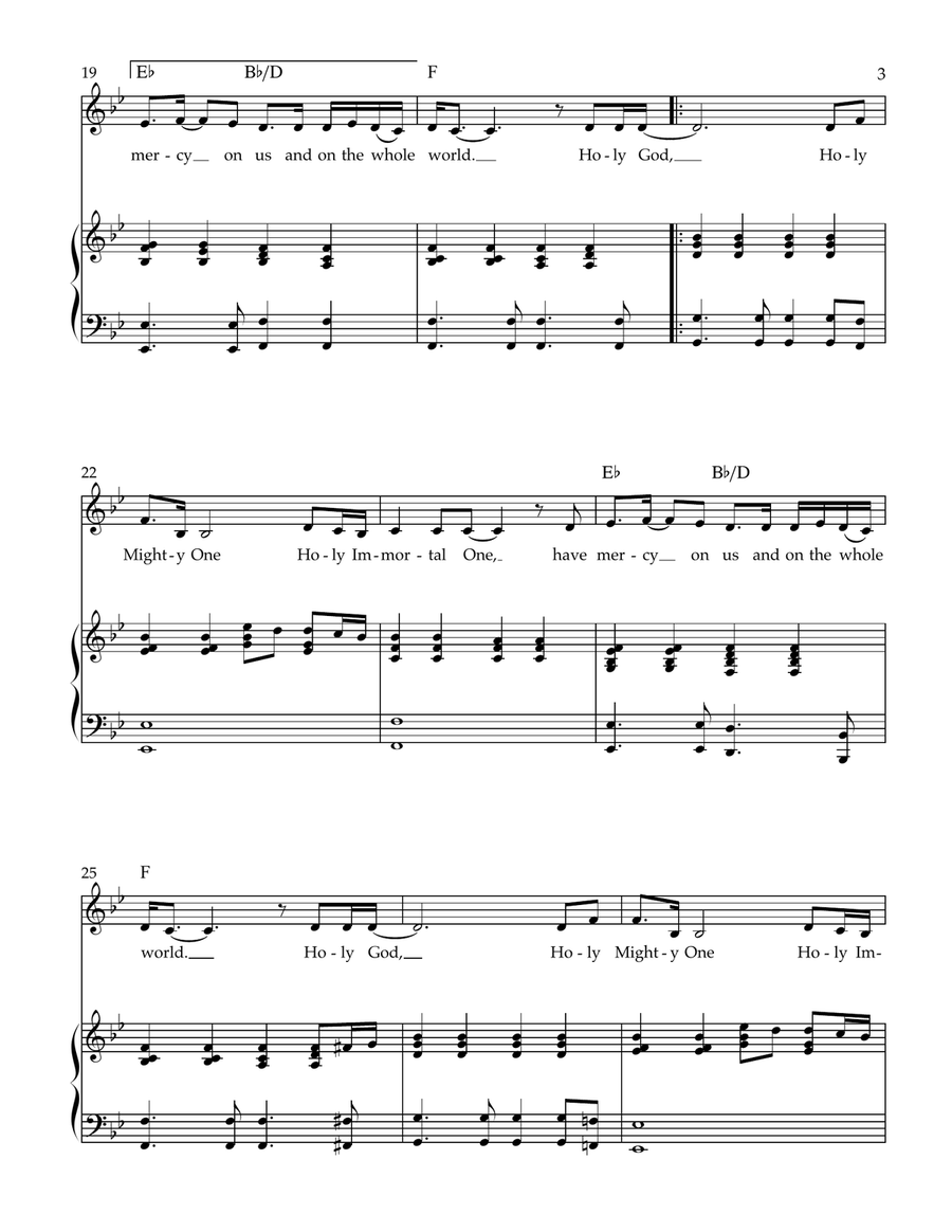 The Chaplet of Divine Mercy in Song - In four keys (Bb, C, D, & Eb) and Choir SATB 4-Part scores gallery preview page 4