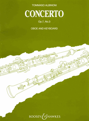 Book cover for Oboe Concerto, Op. 7, No. 3
