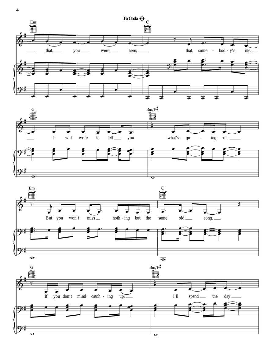 Farewell Piano, Vocal, Guitar scores gallery preview page 4