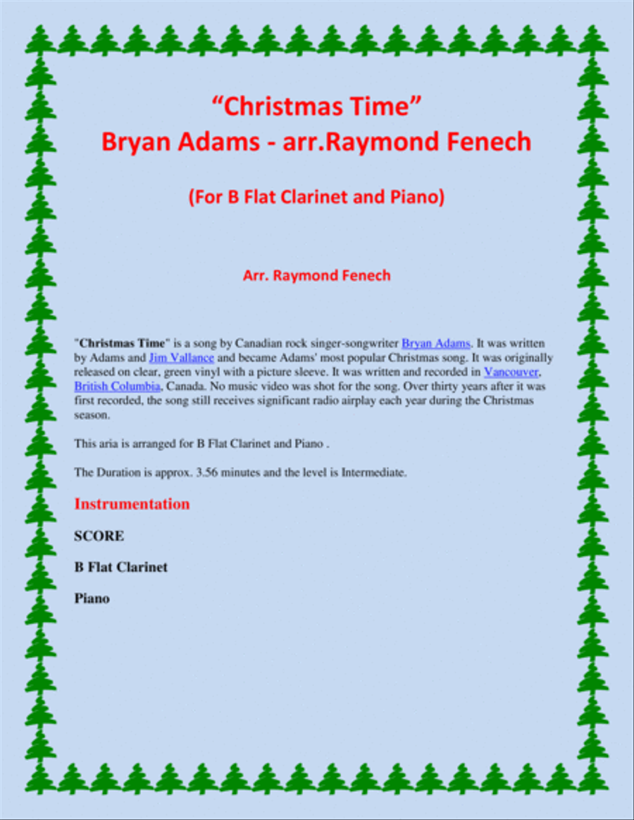 Christmas Time B-Flat Clarinet scores gallery preview page 2