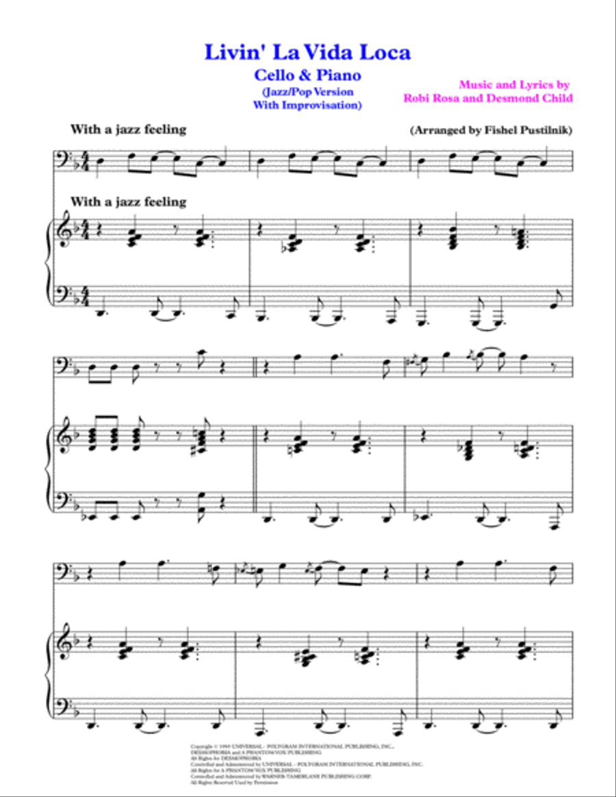 Livin' La Vida Loca Piano scores gallery preview page 2