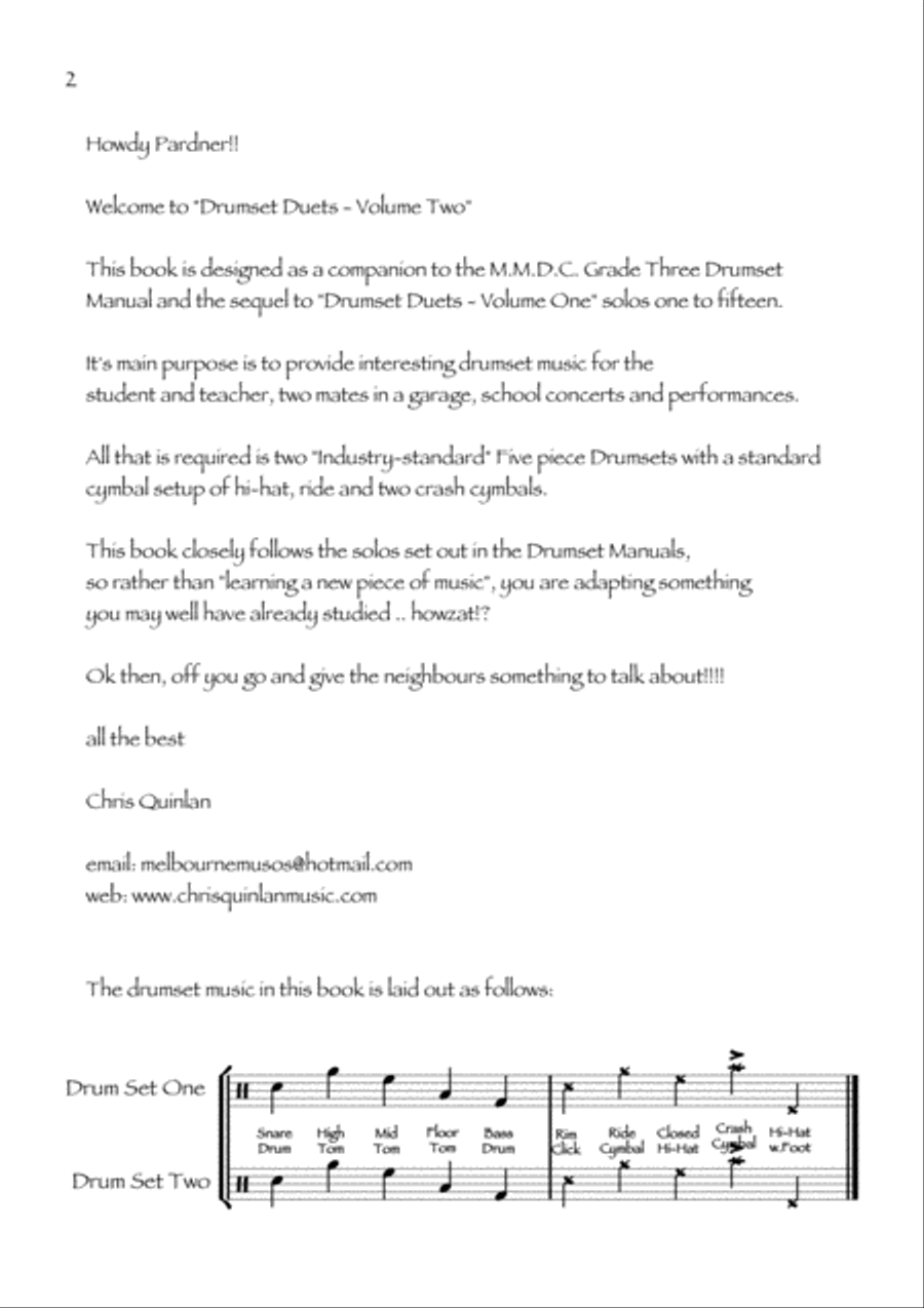 Drumset Duets Vol.2 Drum Set scores gallery preview page 2