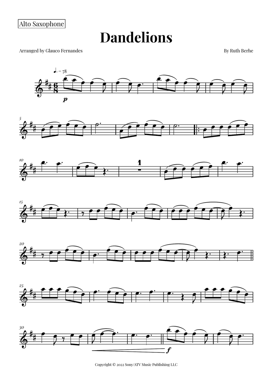 Dandelions Woodwind Trio scores gallery preview page 4