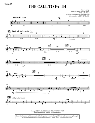 A Journey To Hope (A Cantata Inspired By Spirituals) - Bb Trumpet 3