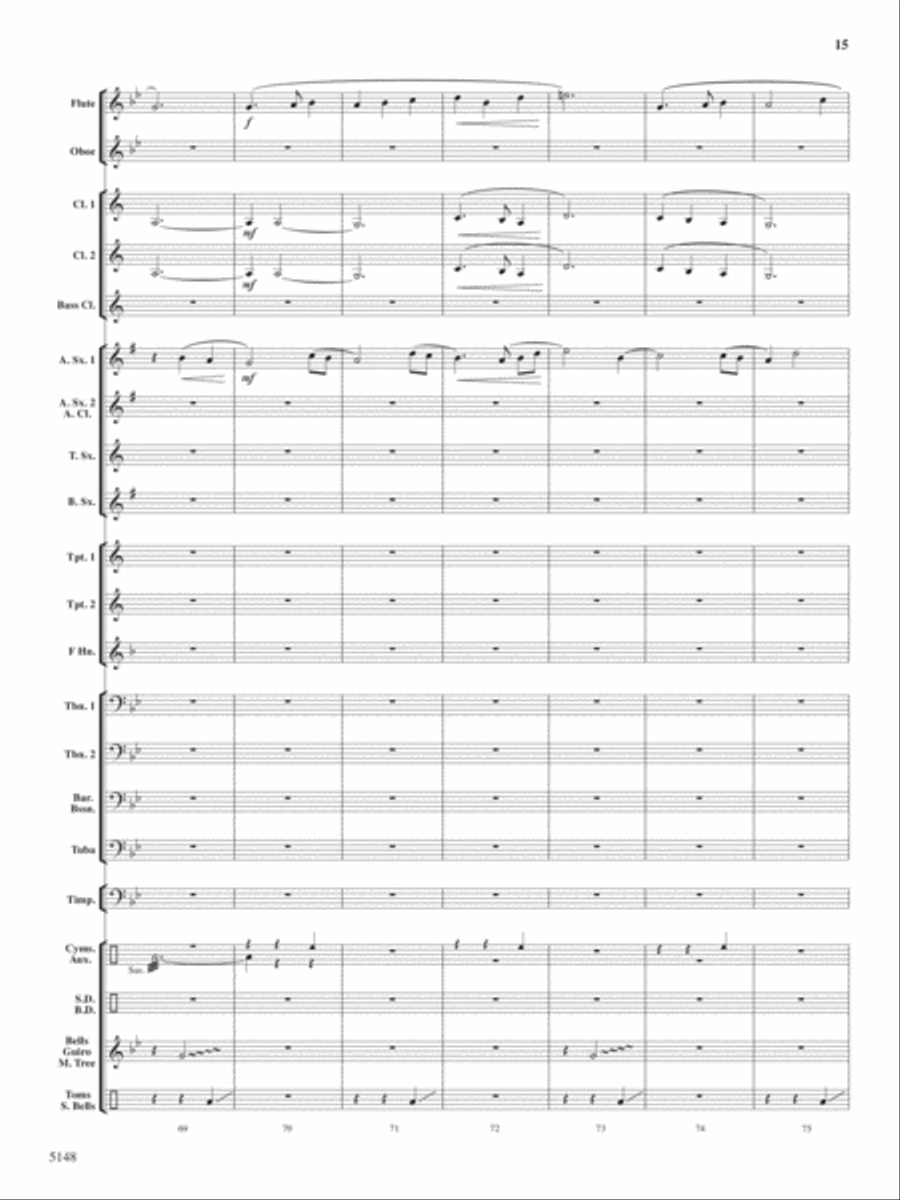 Fire Dance Concert Band scores gallery preview page 14