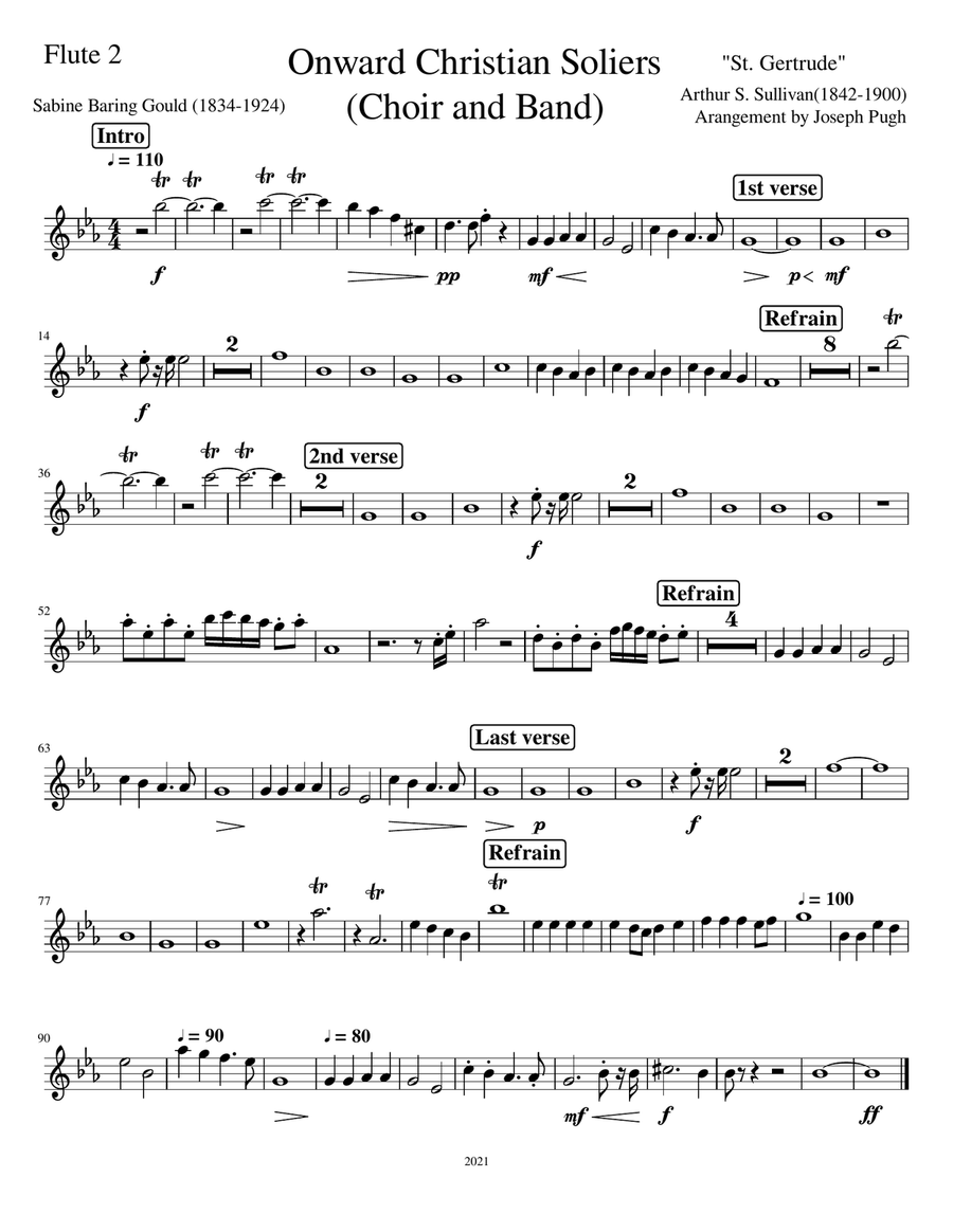 Onward Christian Soldiers (for Band and Choir) Concert Band scores gallery preview page 1