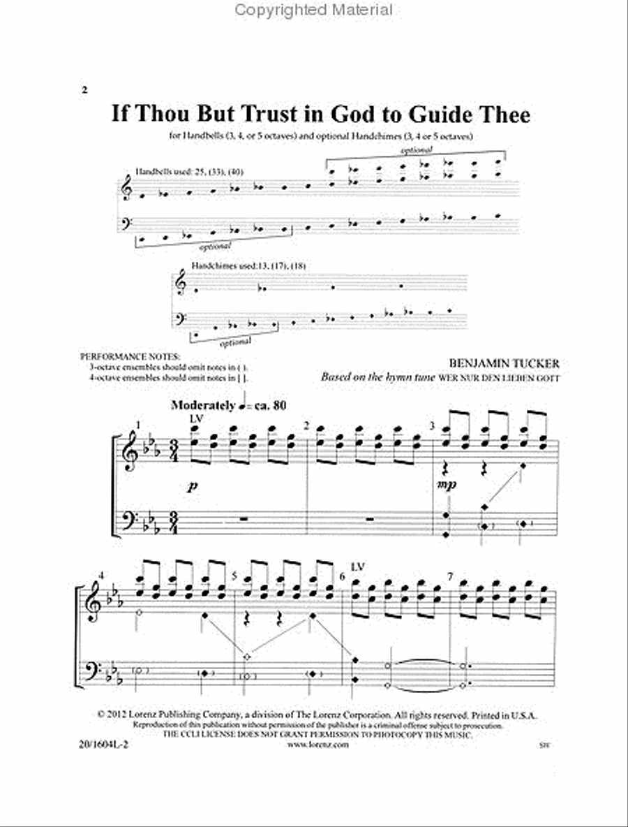 If Thou But Trust in God to Guide Thee 5-Octaves scores gallery preview page 2