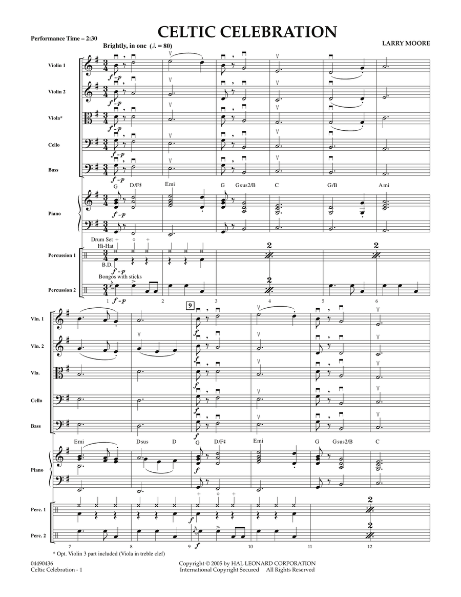Celtic Celebration - Conductor Score (Full Score) Orchestra scores gallery preview page 1