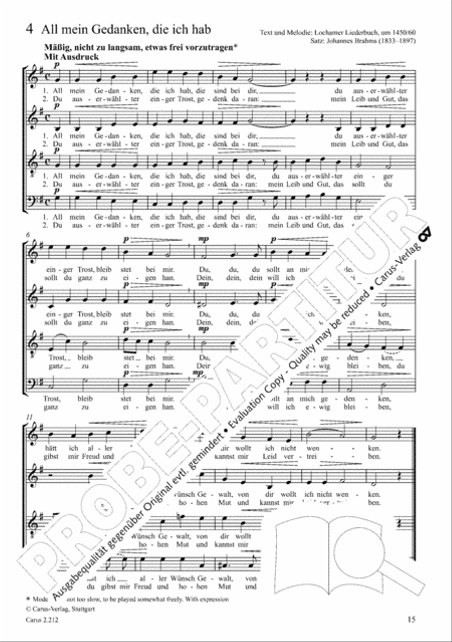 Love songs. Choral collection with CD 4-Part scores gallery preview page 20
