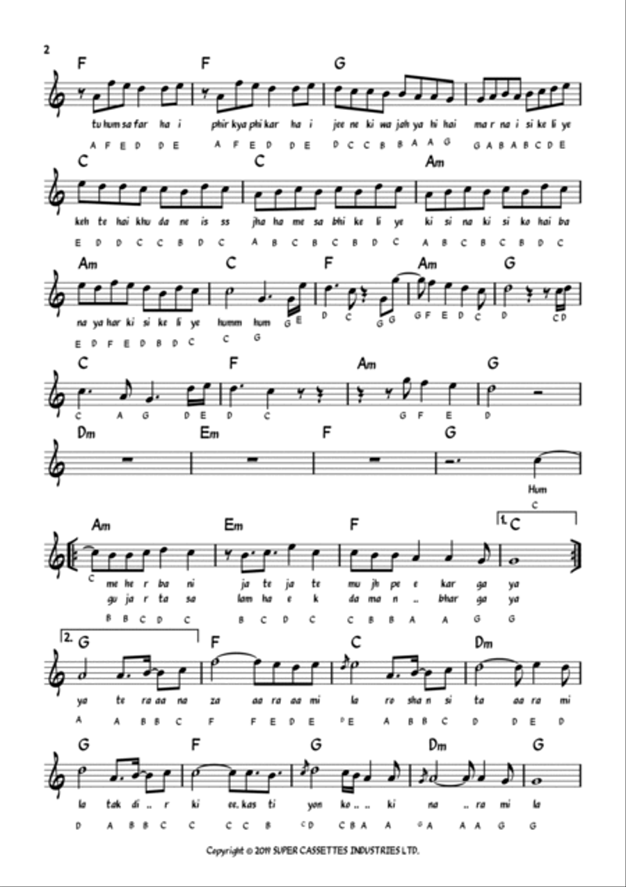 Raabta Piano scores gallery preview page 2