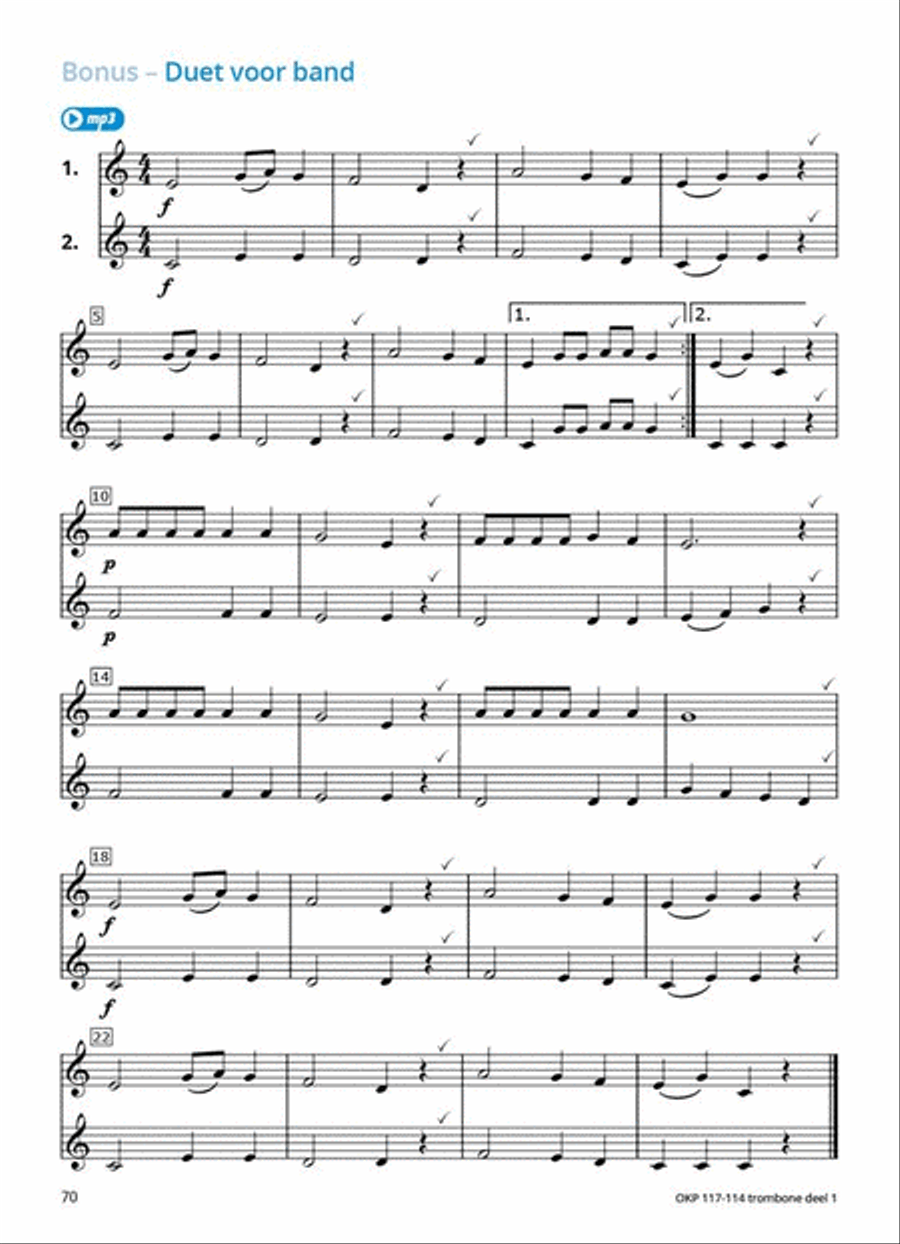 Samen Leren Samenspelen Vlaams Deel 1 Trombone Solo scores gallery preview page 9