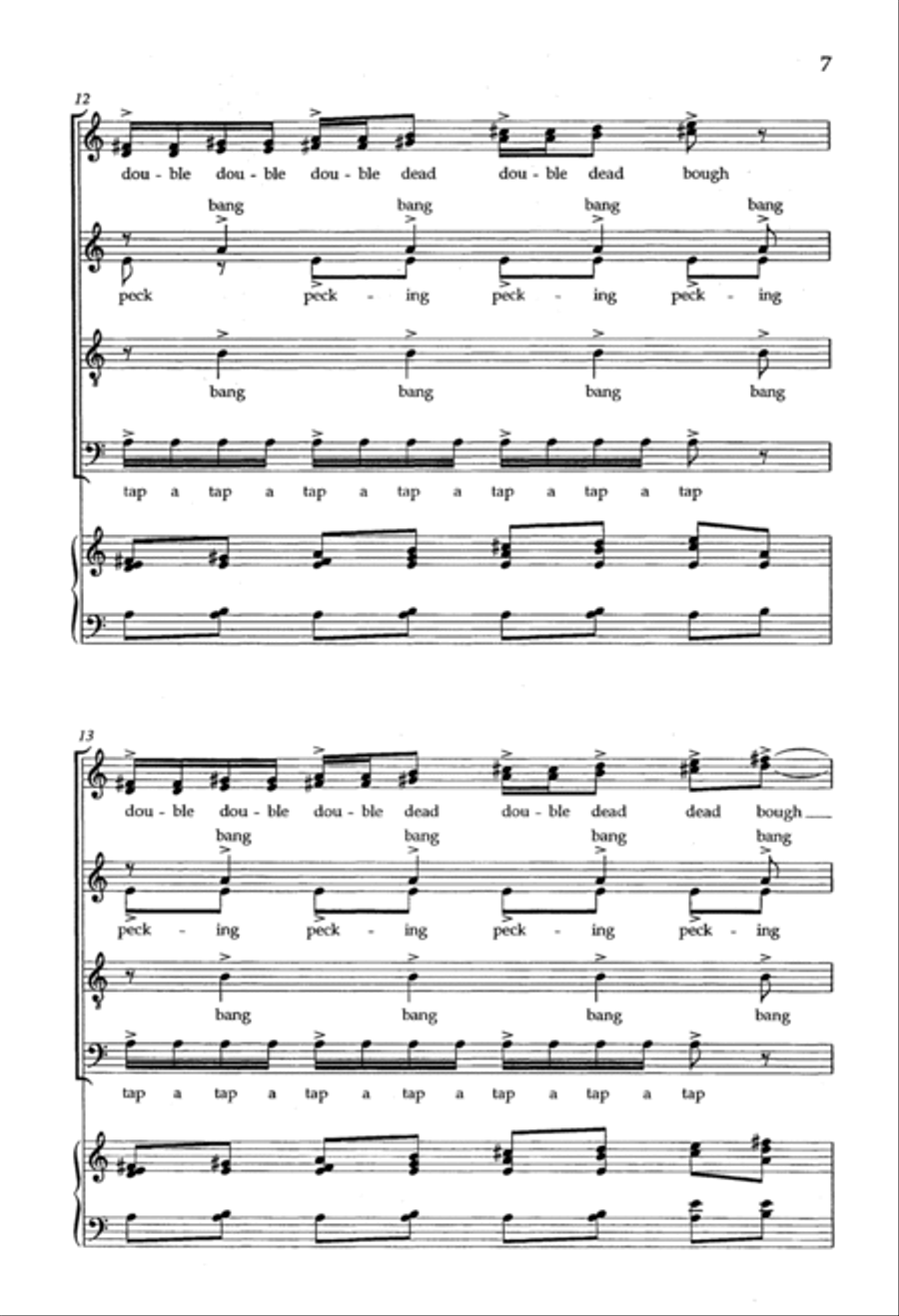 Due North: 3. Woodpecker 4-Part scores gallery preview page 6