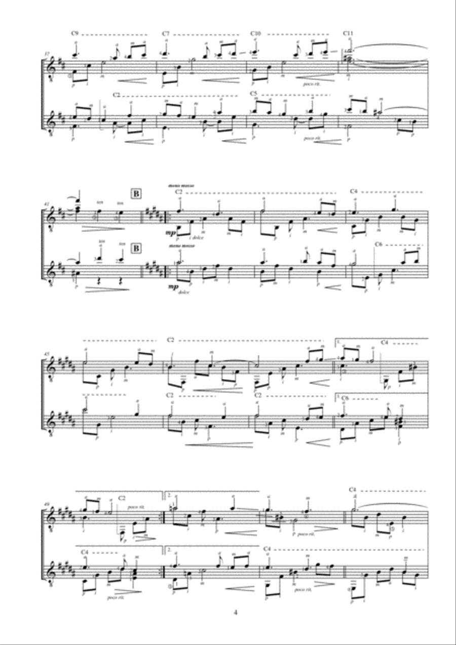 Entre dos Classical Guitar scores gallery preview page 6