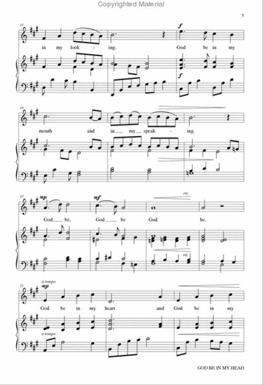 God Be in My Head God Be in My Head Choir scores gallery preview page 3