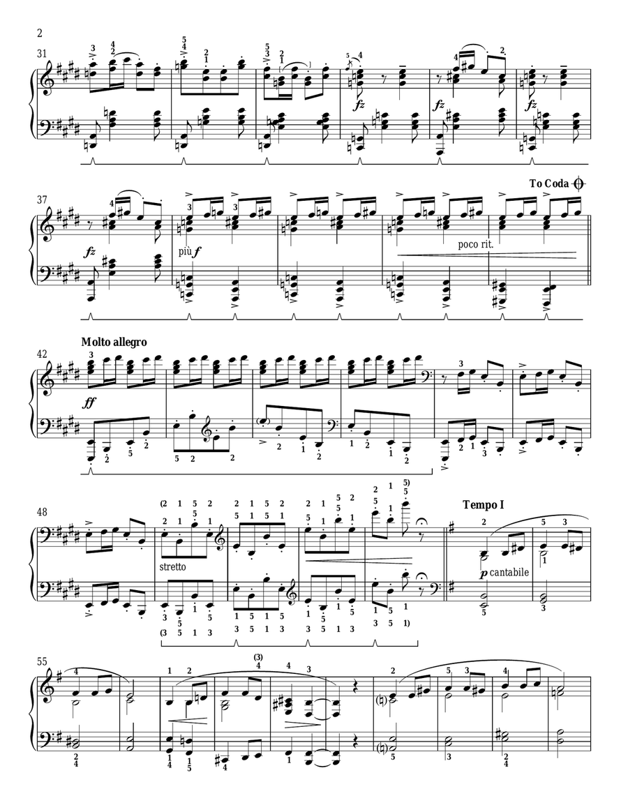 Homewards (Hjemad), Op. 62, No. 6 Piano Solo scores gallery preview page 2