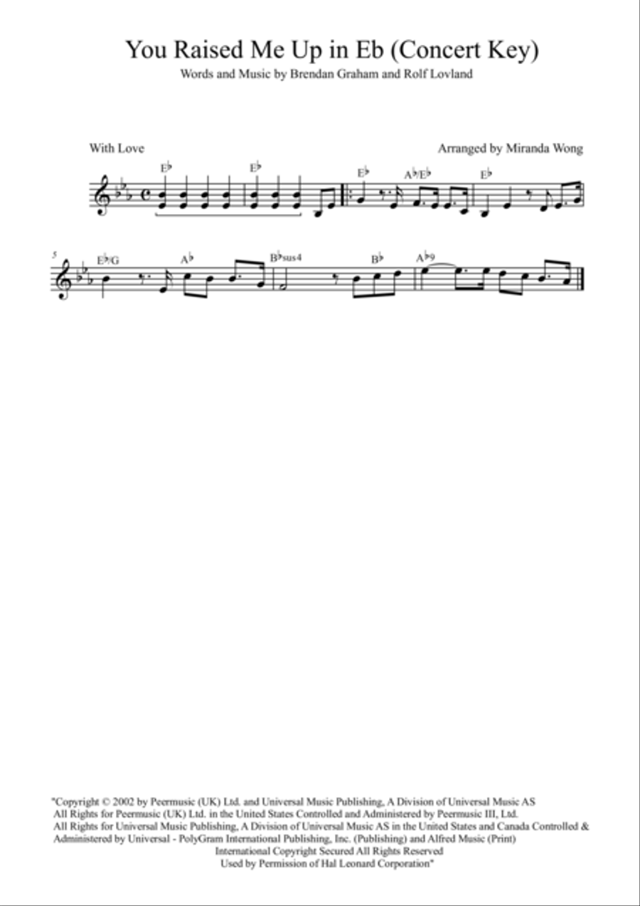 You Raise Me Up Woodwind Duet scores gallery preview page 1