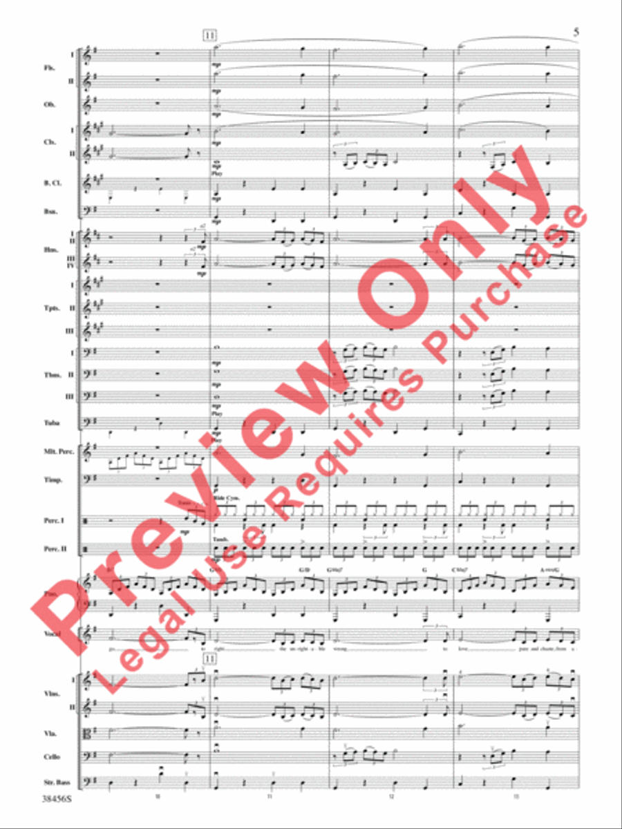The Impossible Dream (from Man of La Mancha) Full Orchestra scores gallery preview page 6
