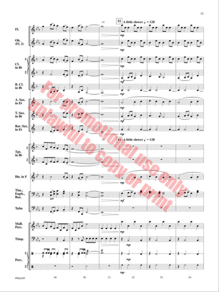 Angel Echoes Concert Band scores gallery preview page 12