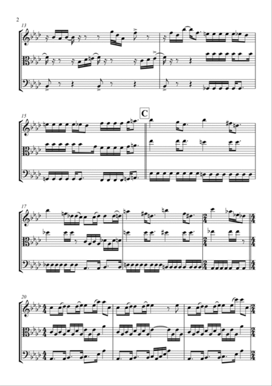 Bicycle Race String Trio scores gallery preview page 2