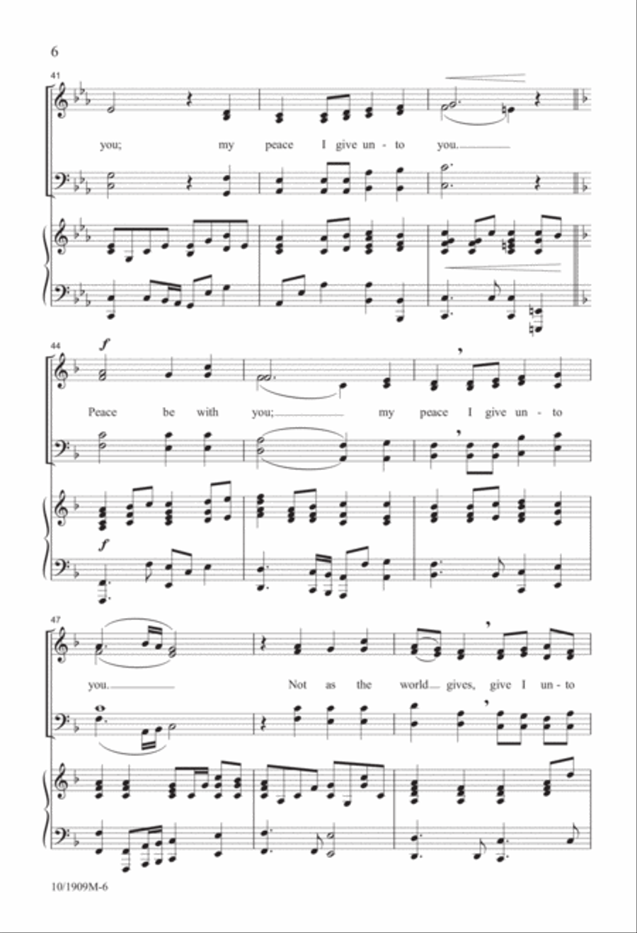 Peace Be with You Peace Be with You 4-Part scores gallery preview page 6
