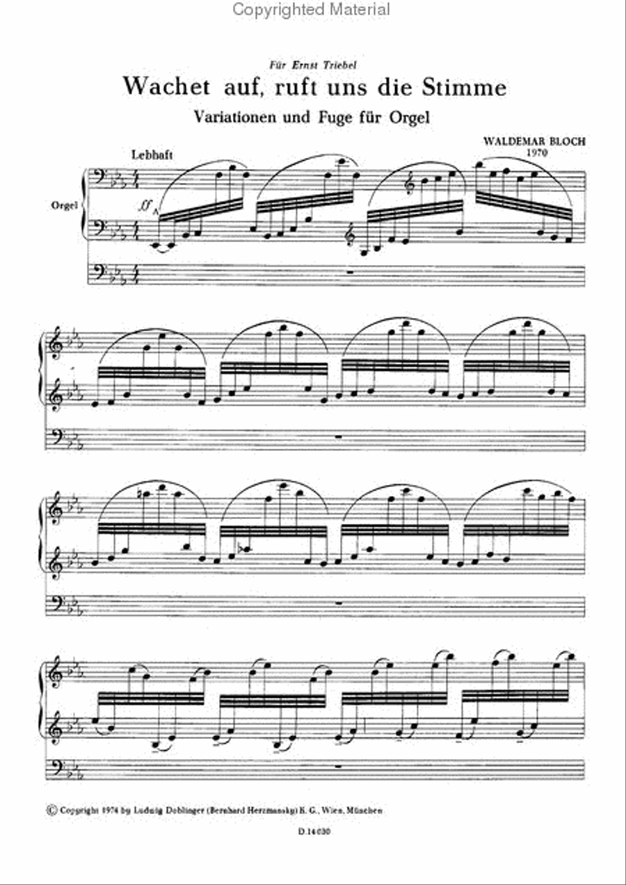Wachet auf, ruft uns die Stimme Organ scores gallery preview page 2