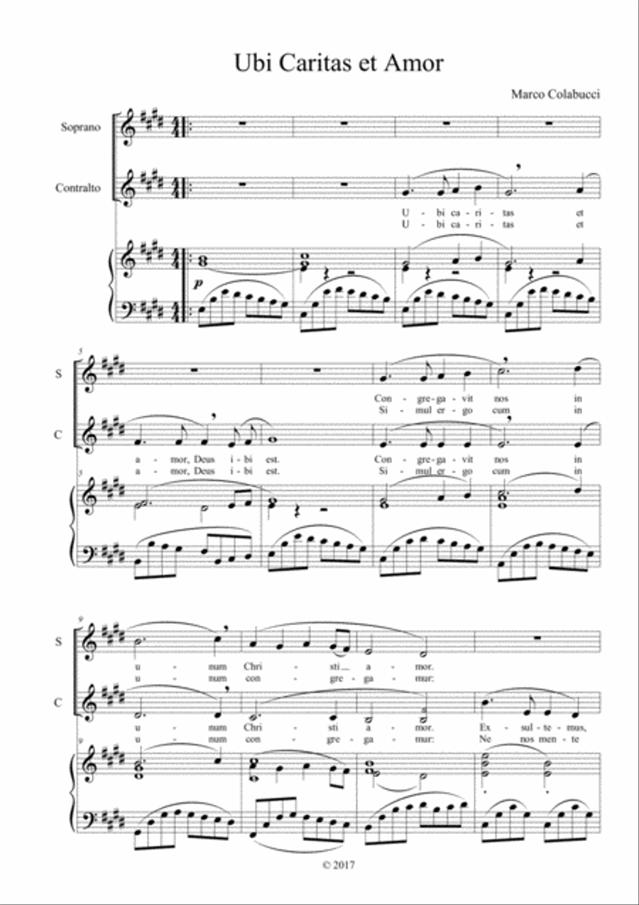 Ubi Caritas et Amor SA scores gallery preview page 2
