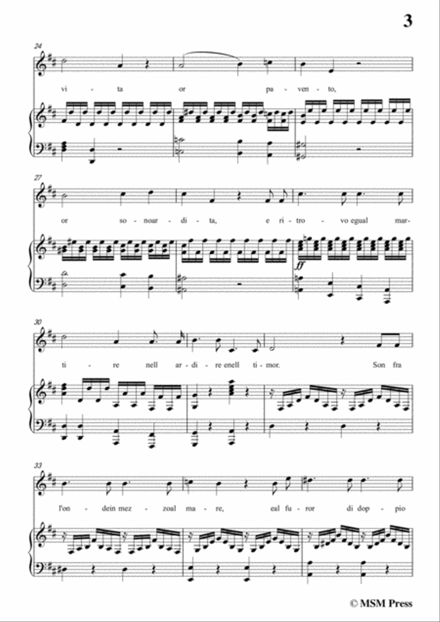 Schubert-Son fra l'onde,in b minor,for Voice&Piano Voice scores gallery preview page 5