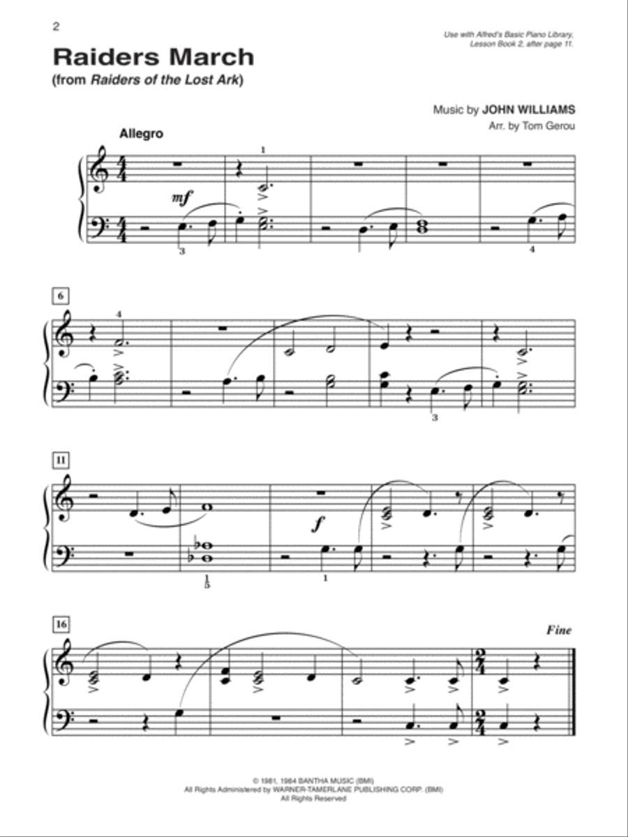 Alfred's Basic Piano Course Popular Hits, Level 2 Piano Method scores gallery preview page 2