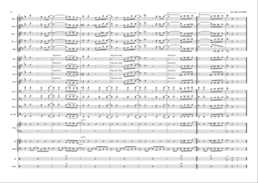 One Way Or Another (teenage Kicks) Saxophone scores gallery preview page 6